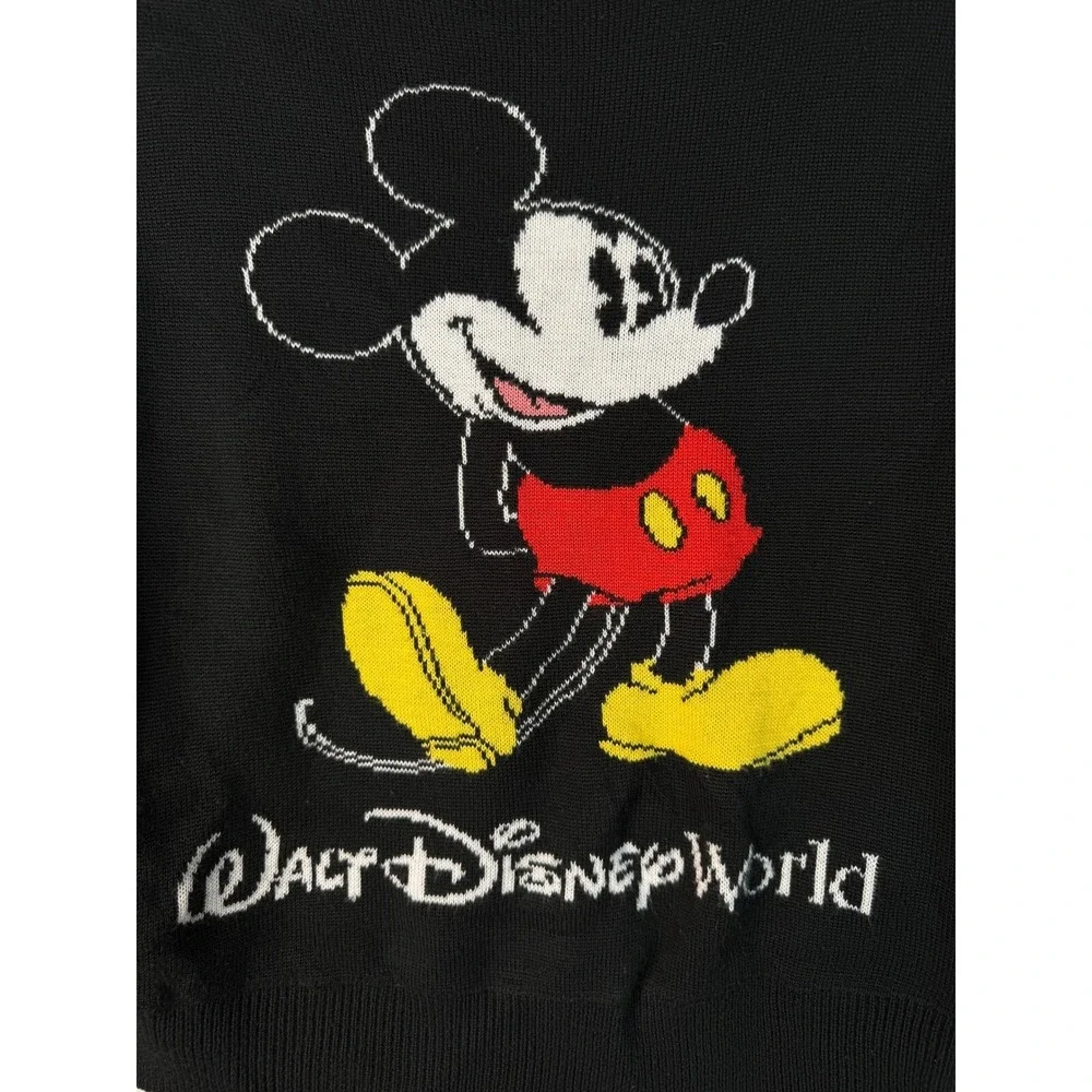 Disney‎ Classic Mickey Mouse Walt Disney World Graphic Knit Sweater Youth Large
